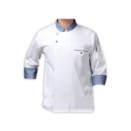 SKKI044 online ordering western restaurant chef uniform design stand collar loose cuffs hot pot restaurant baking Chinese restaurant kitchen uniform garment factory  culinary uniform store SKKI044 online ordering western restaurant chef uniform design stand collar loose cuffs hot pot restaurant baking Chinese restaurant kitchen uniform garment factory  culinary uniform store
